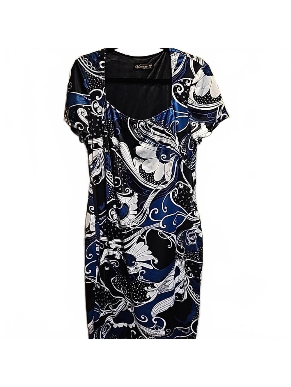 Vfemage floral pattern lined dress size 18